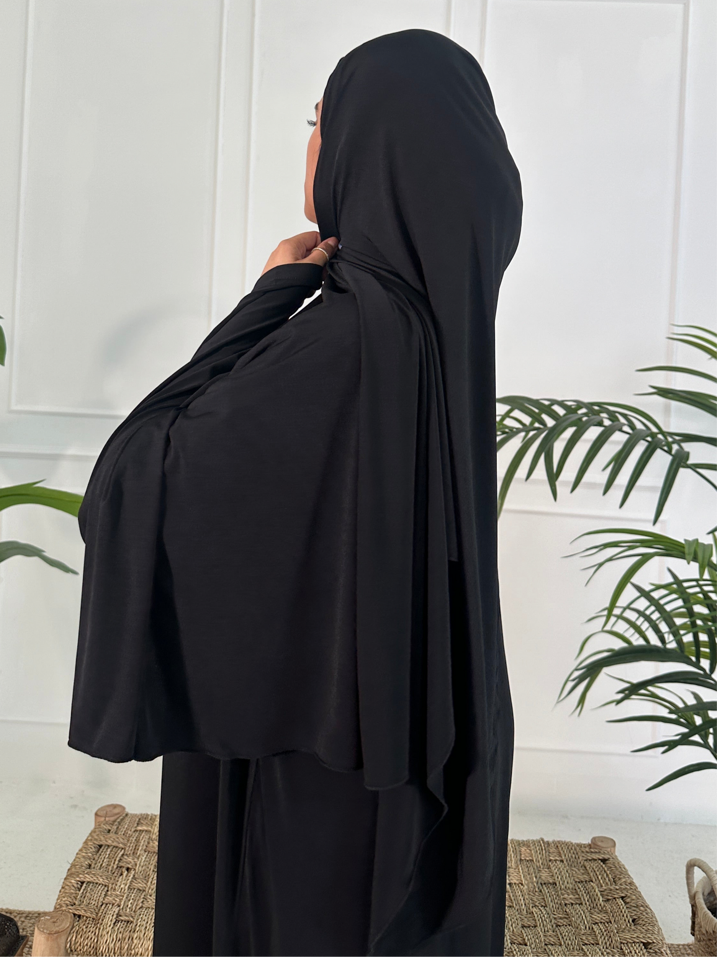BLACK JERSEY ABAYA SETS