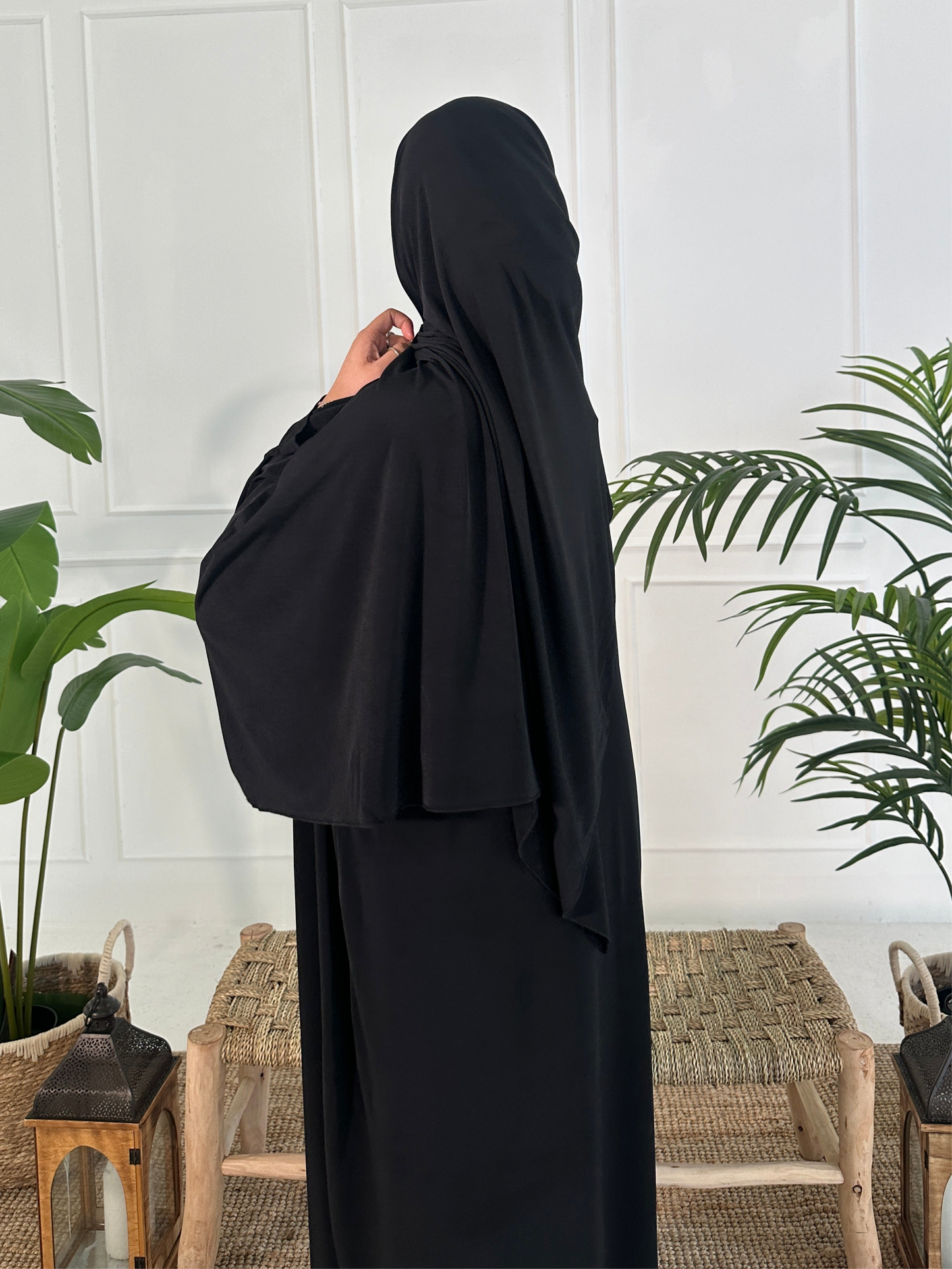 BLACK JERSEY ABAYA SETS