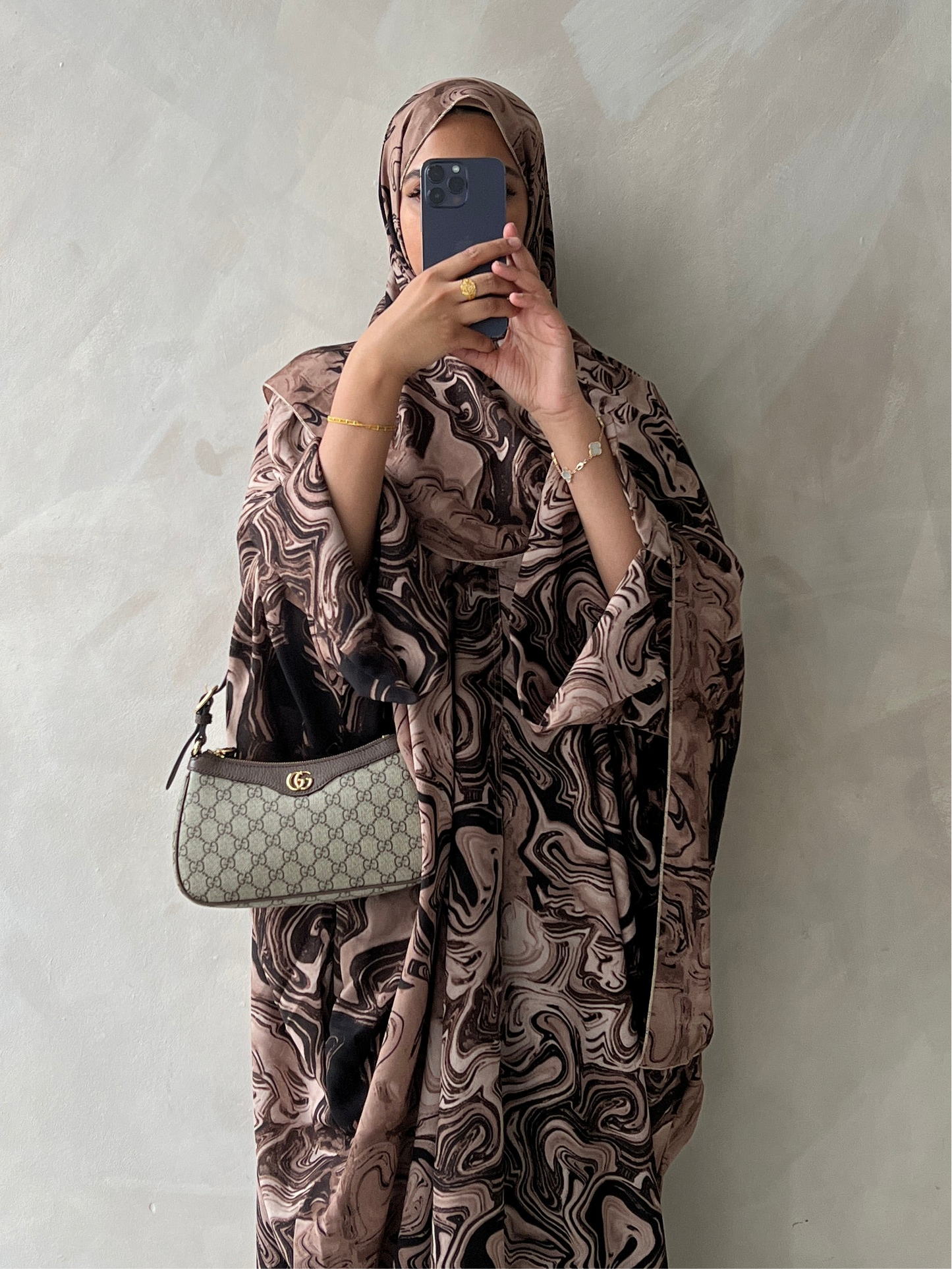 Coffee Marble Zaynab Abaya