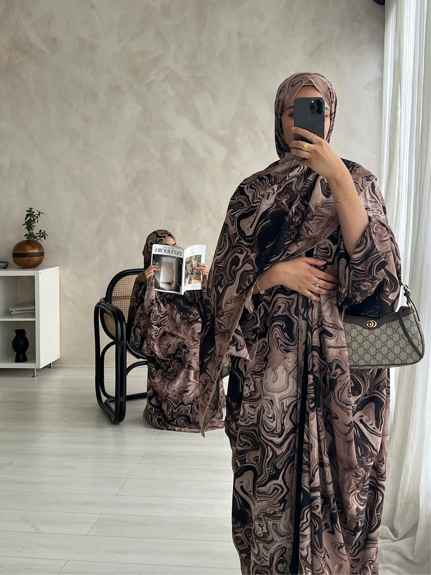 Coffee Marble Zaynab Abaya