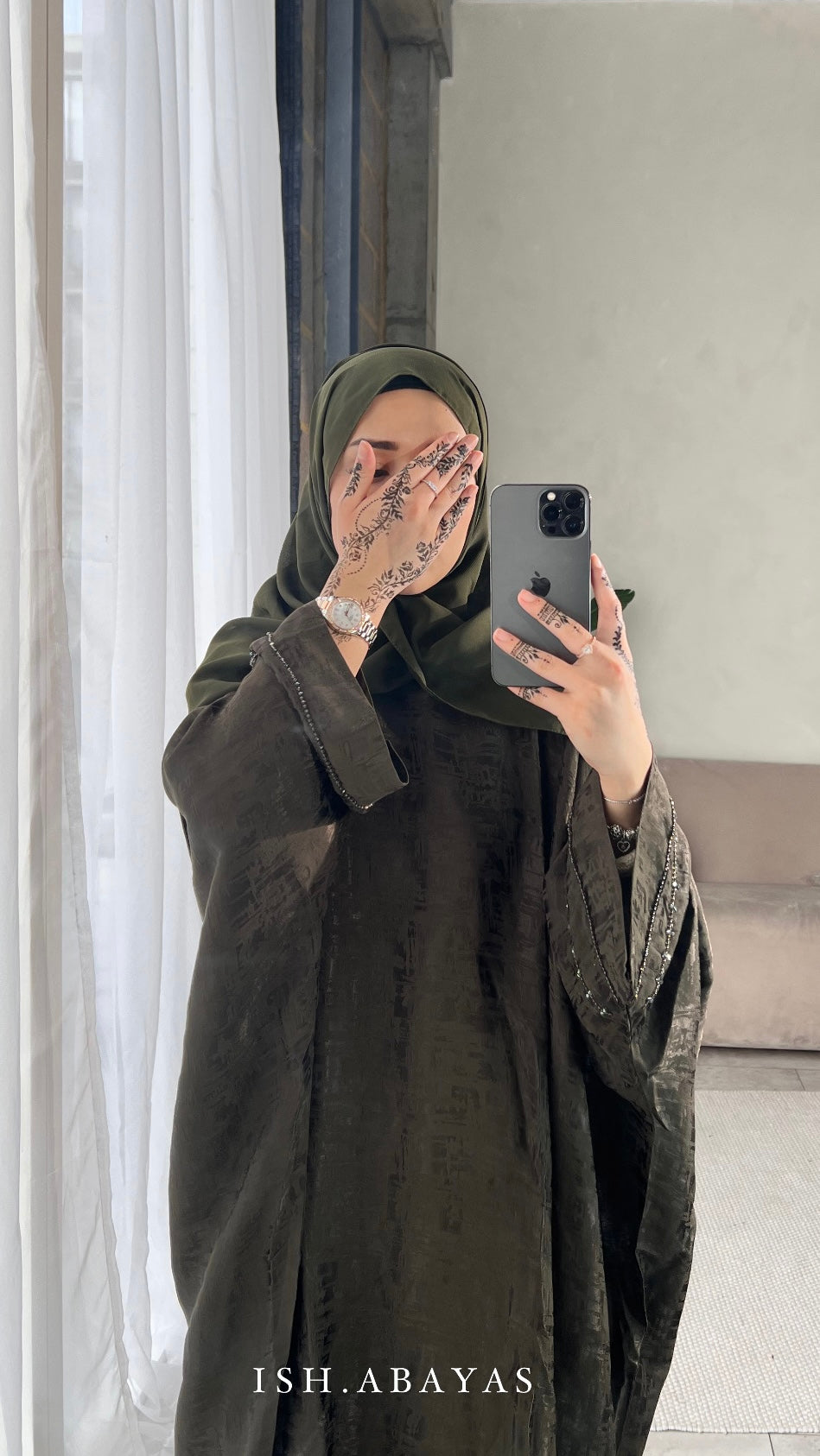 Luxe Forest Green Rumaysa Abaya