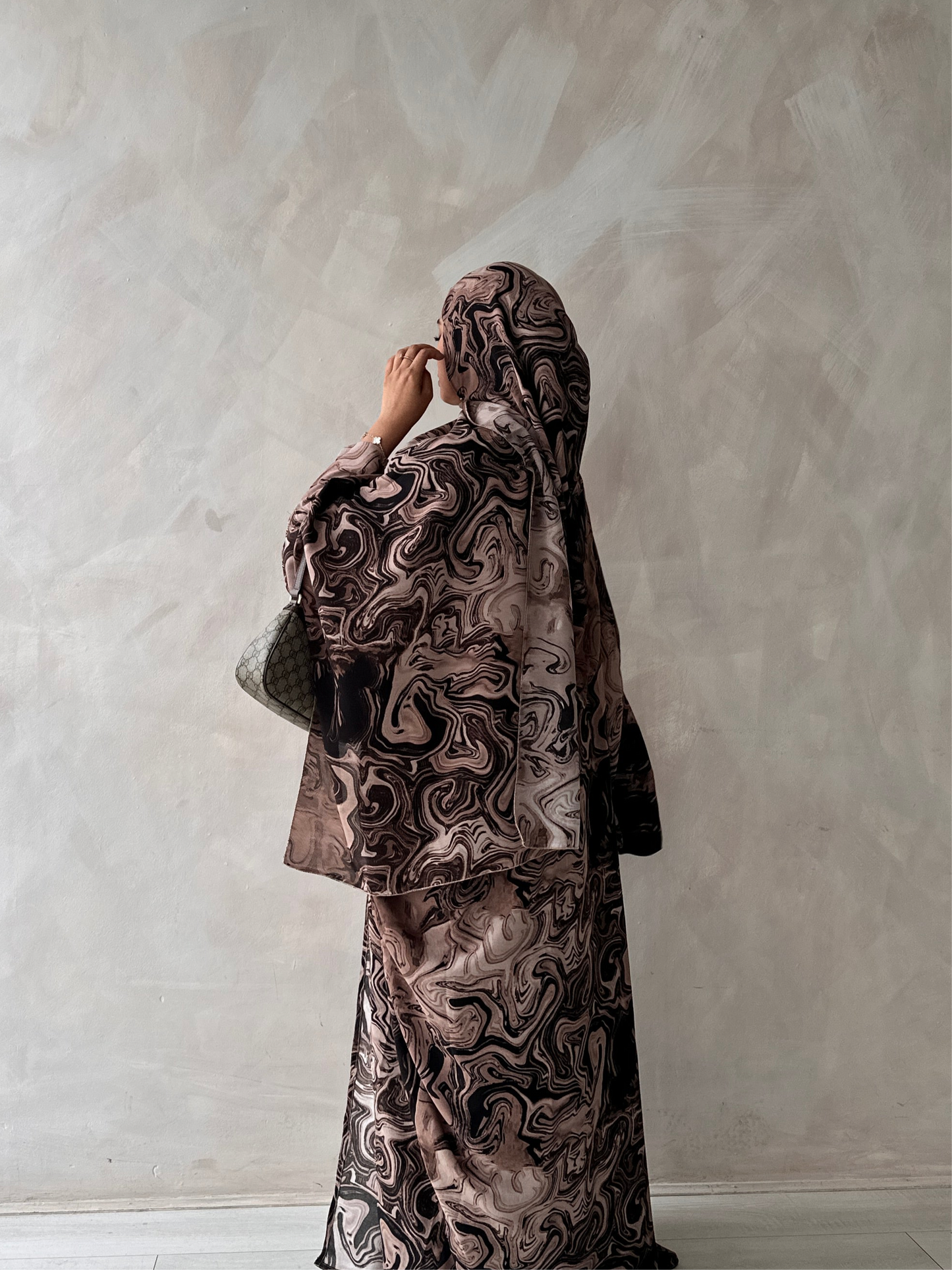 Coffee Marble Zaynab Abaya