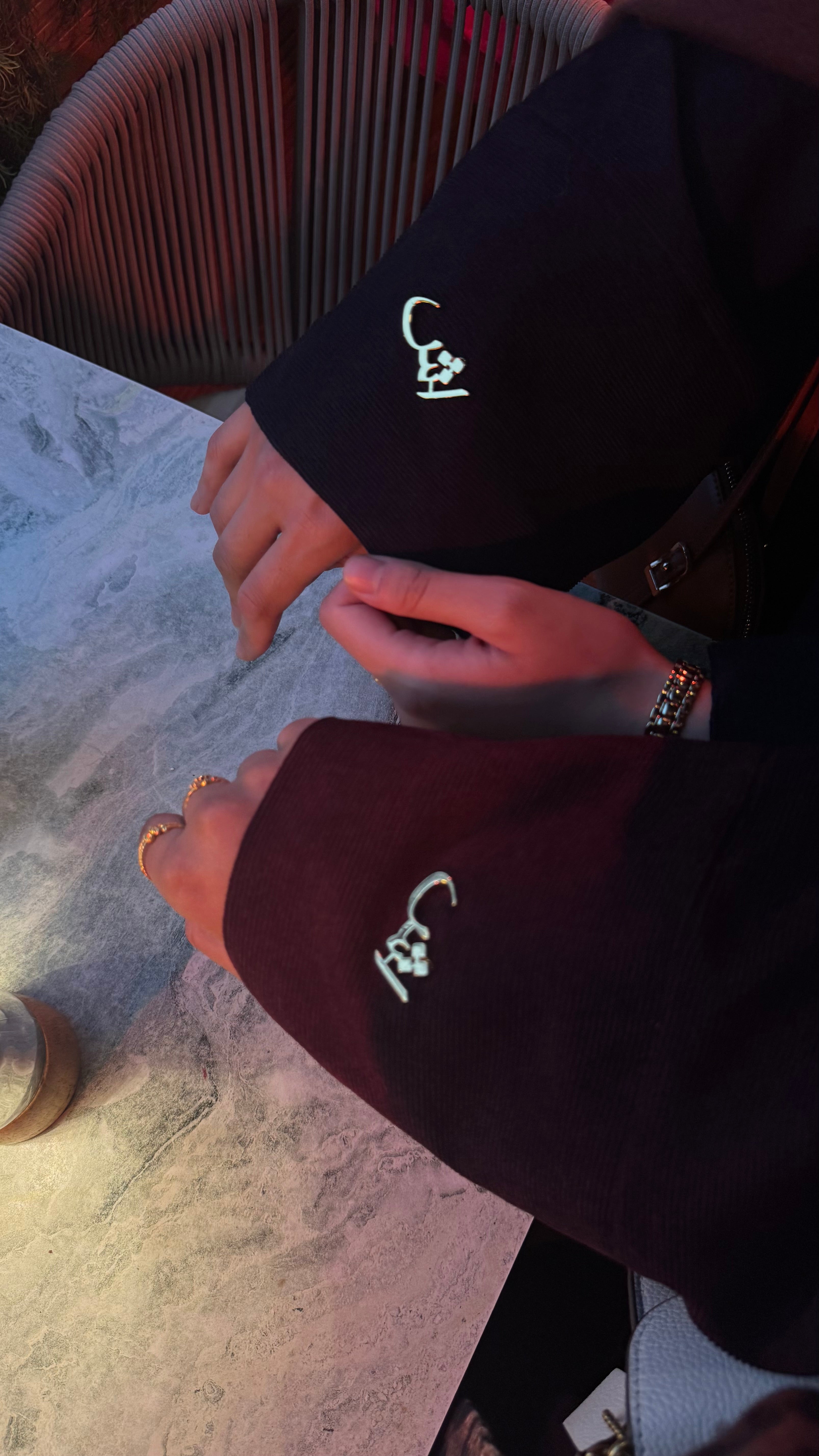 Zaytoon Corduroy Abaya with Gold Logo pin