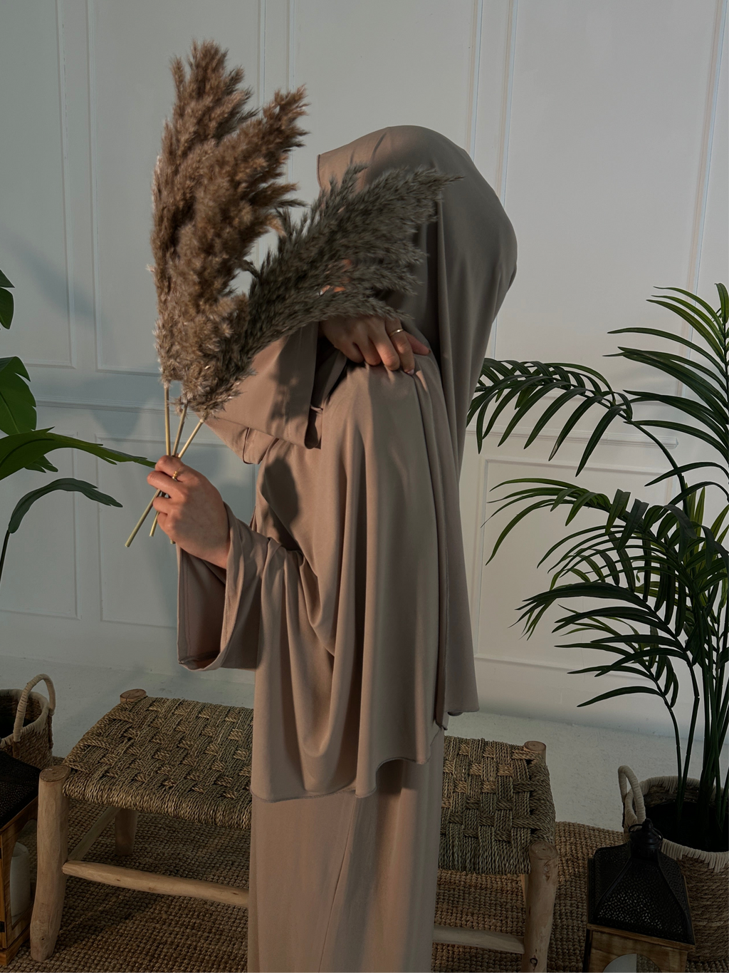 NUDE JERSEY ABAYA SET