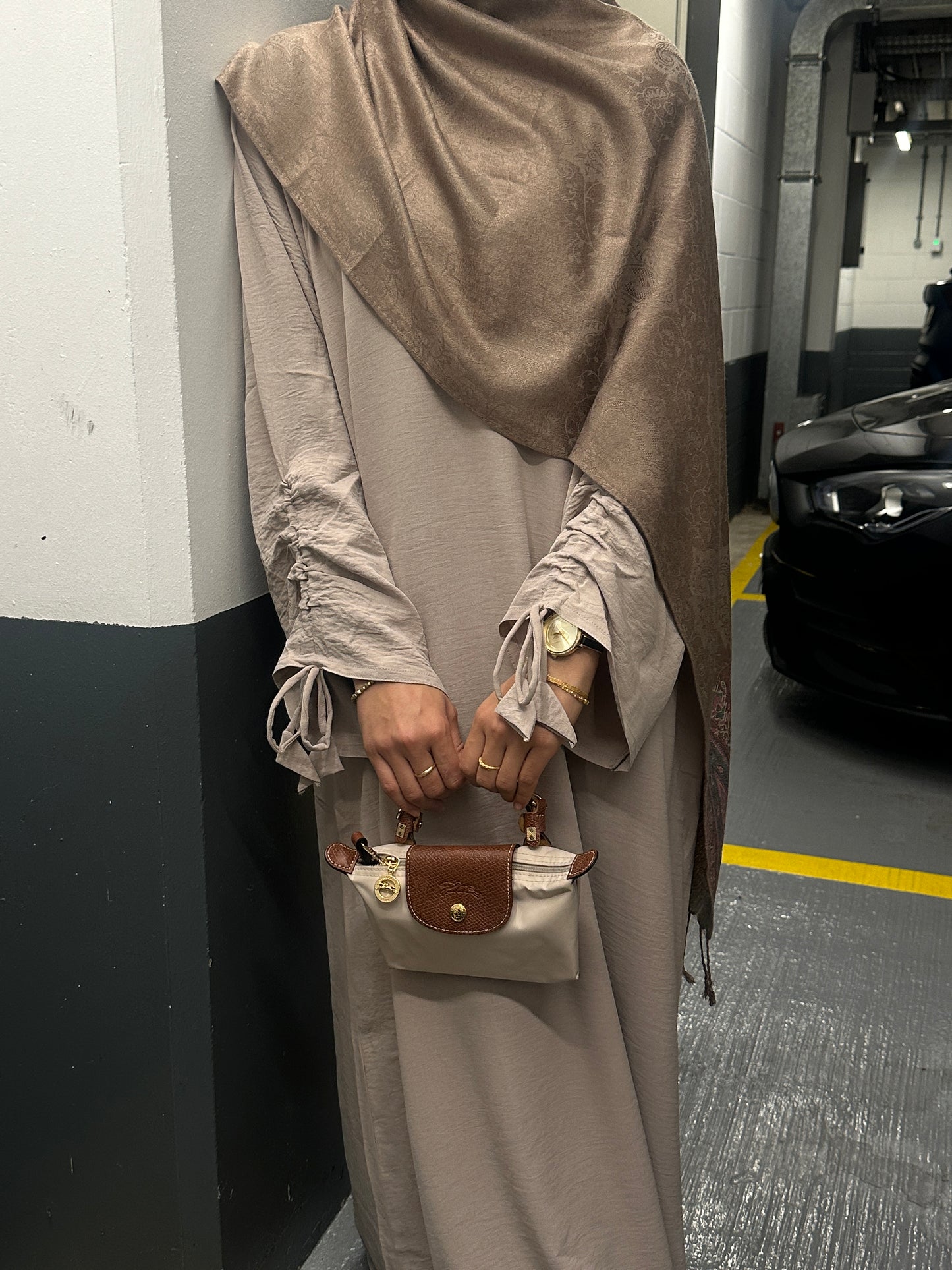 PASTEL PINK Salma Drawstring Abaya