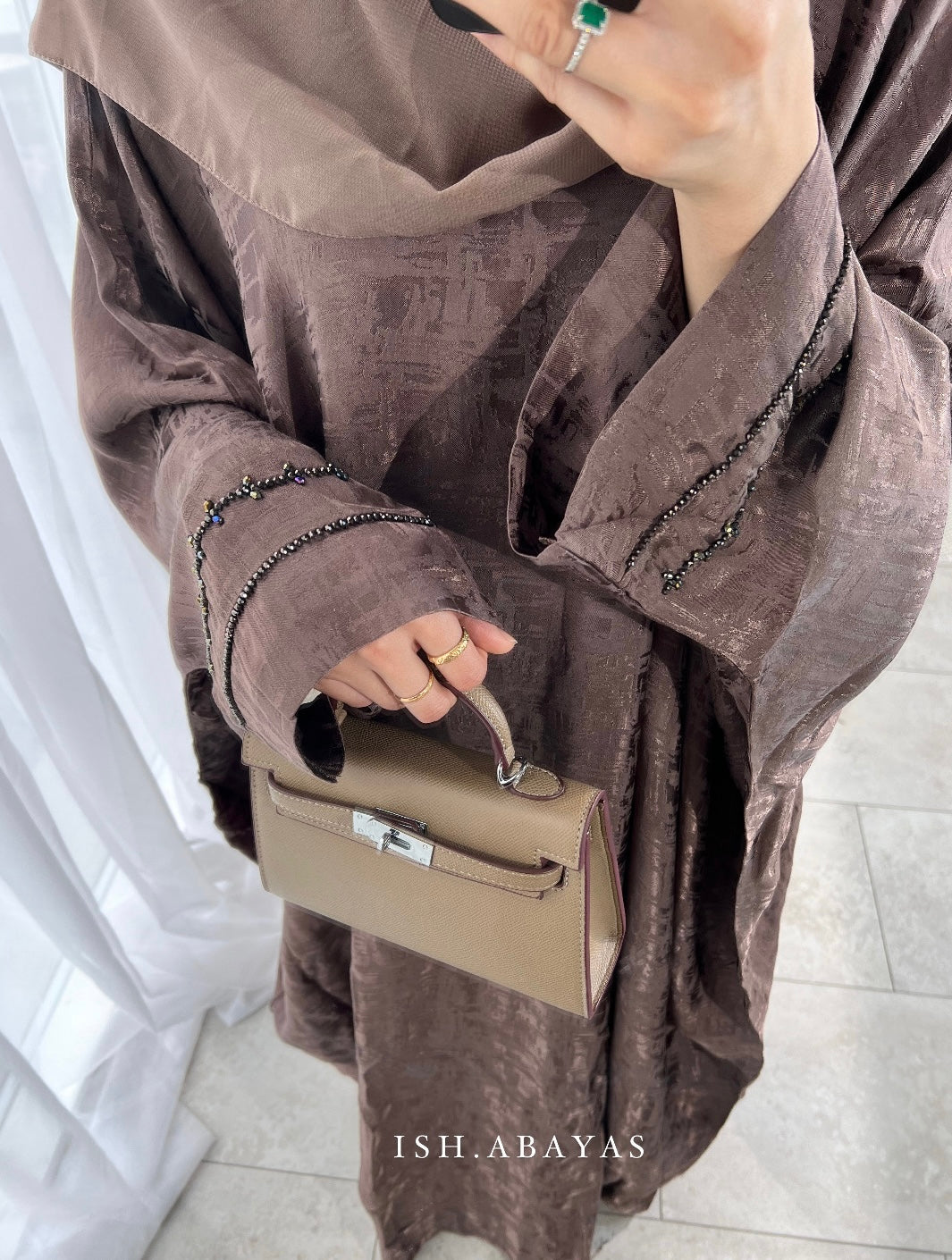 Luxe Copper Nude Abaya Rumaysa