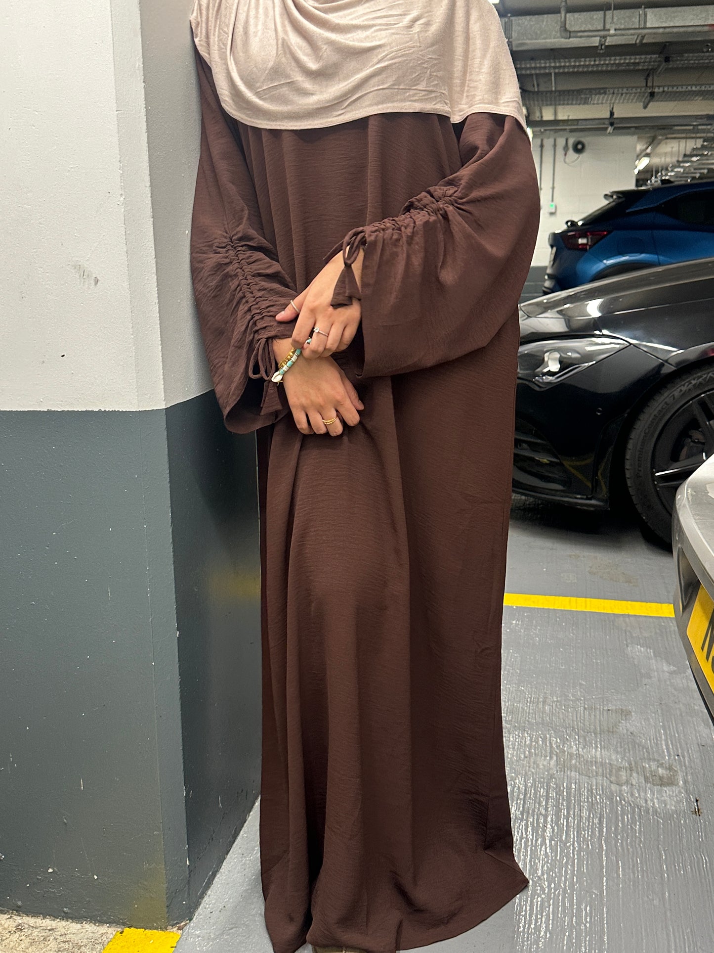 BROWN Salma Drawstring Abaya