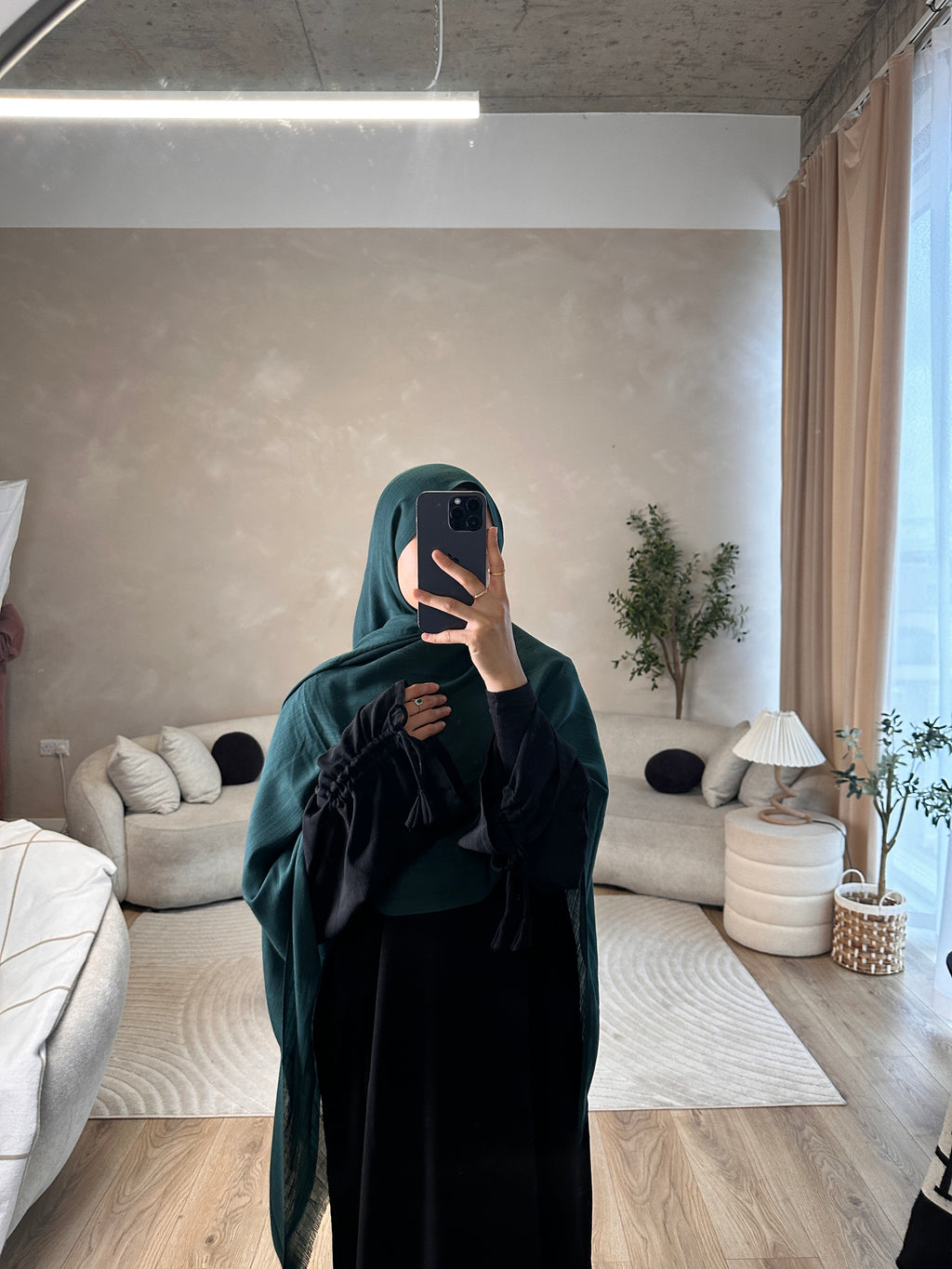 BLACK Salma Drawstring Abaya
