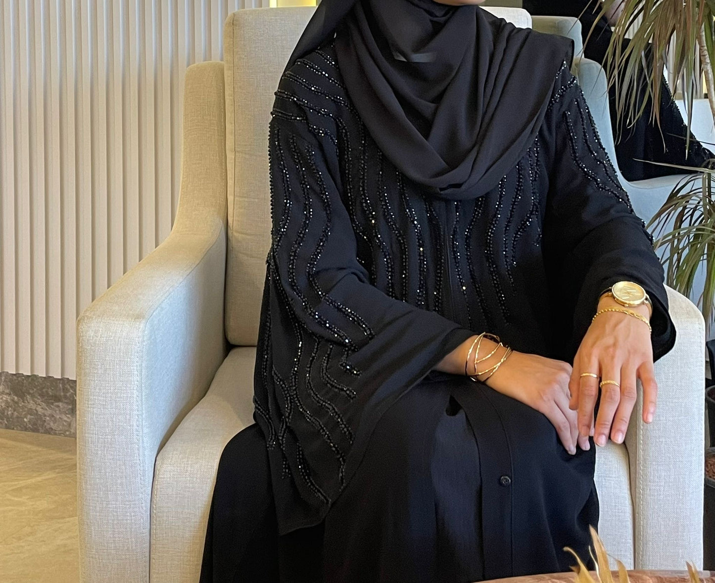 ZAHRA Luxe Beaded Abaya