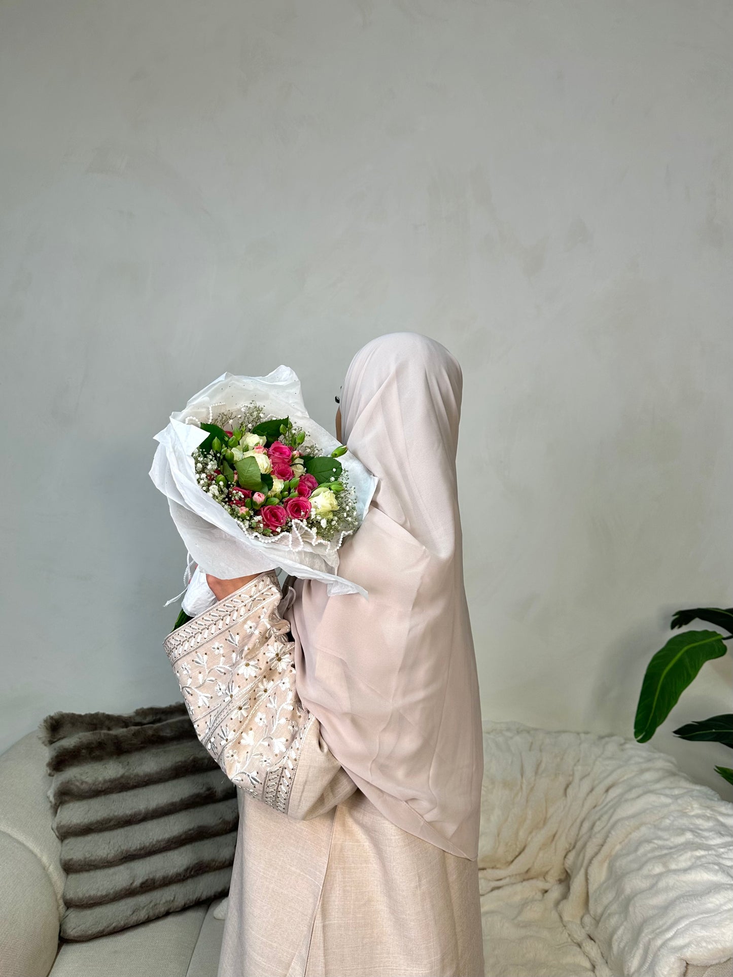 PRE - ORDER Aisha Abaya Blush Pink