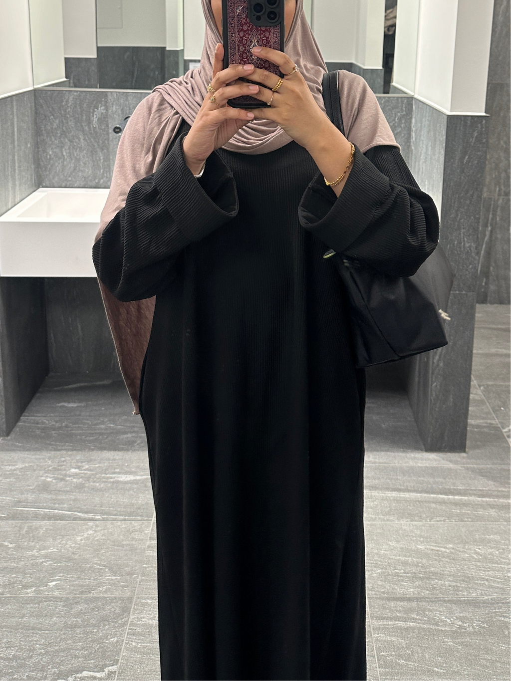 Closed Ribbed Autumn Abaya