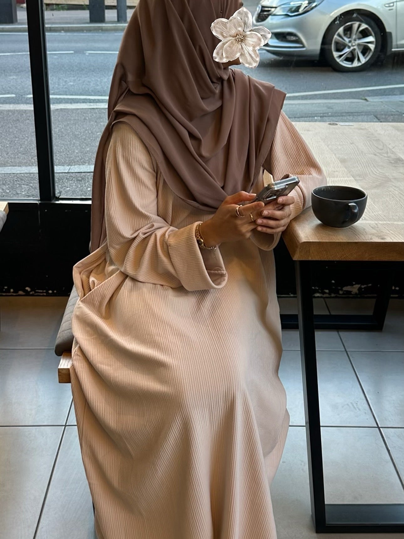 Closed Ribbed Autumn Abaya