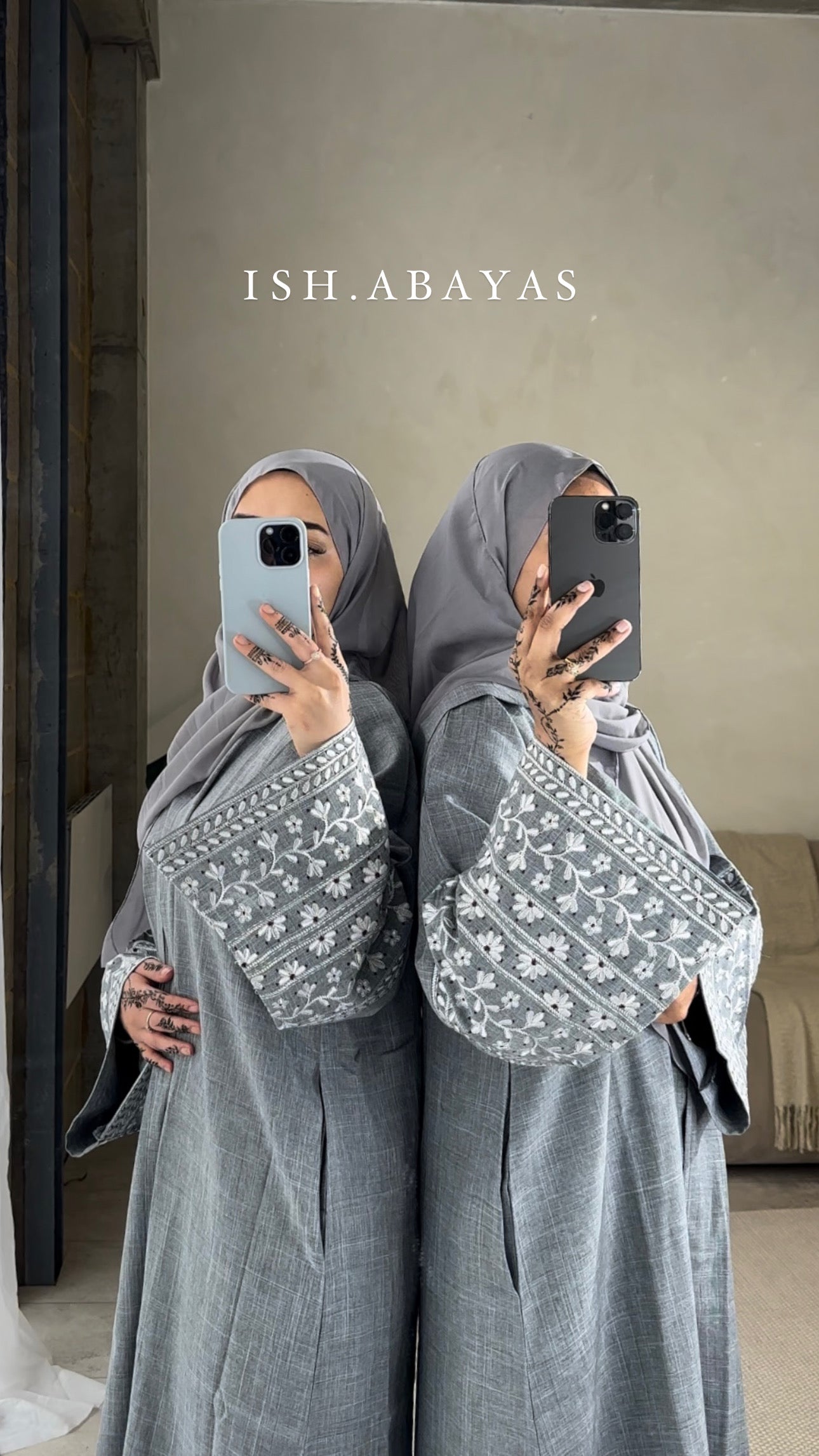 PRE-ORDER Aisha Abaya grey