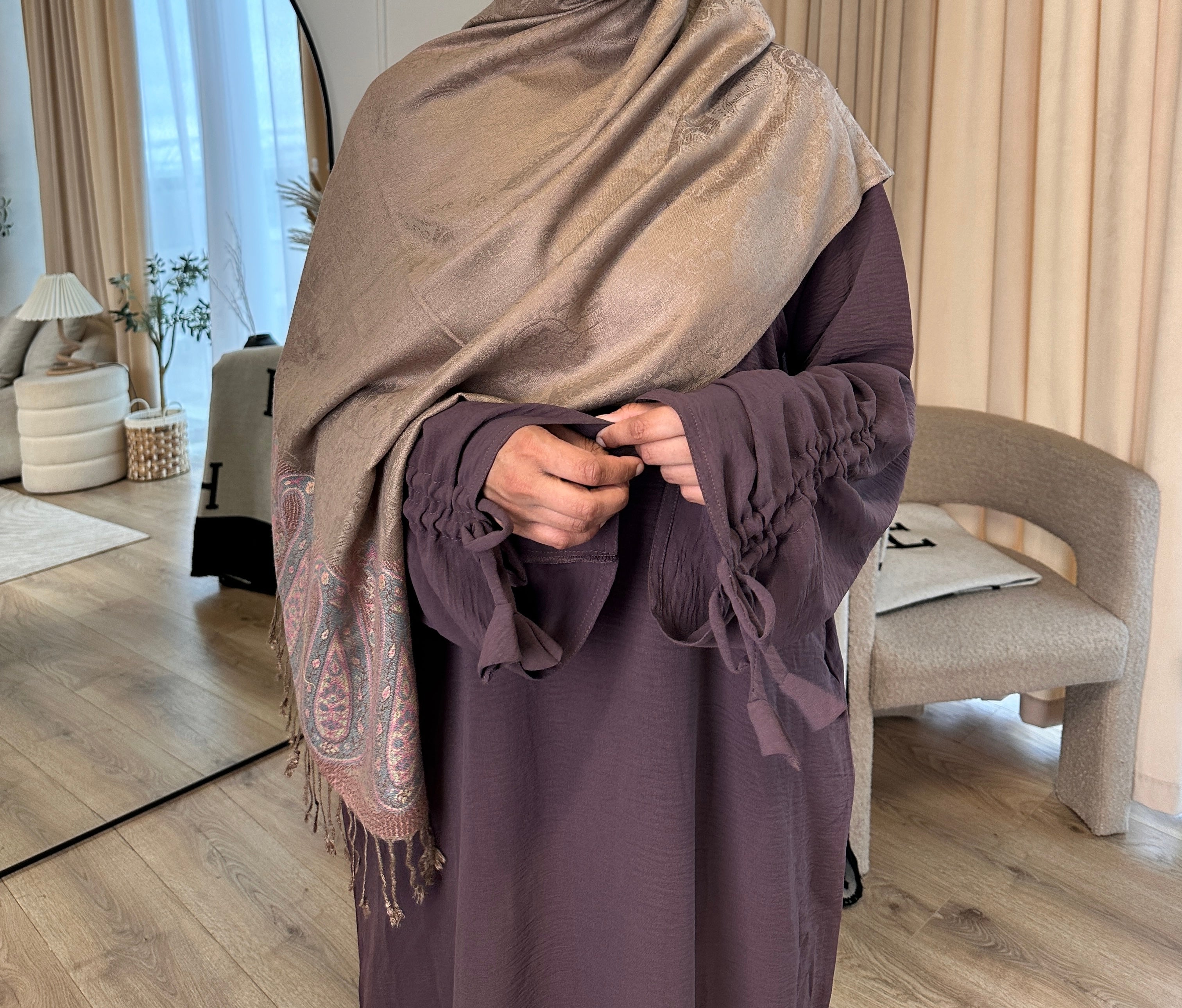 Drawstring abaya clearance