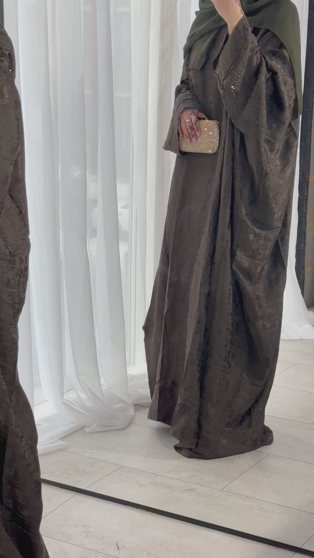 Luxe Forest Green Rumaysa Abaya