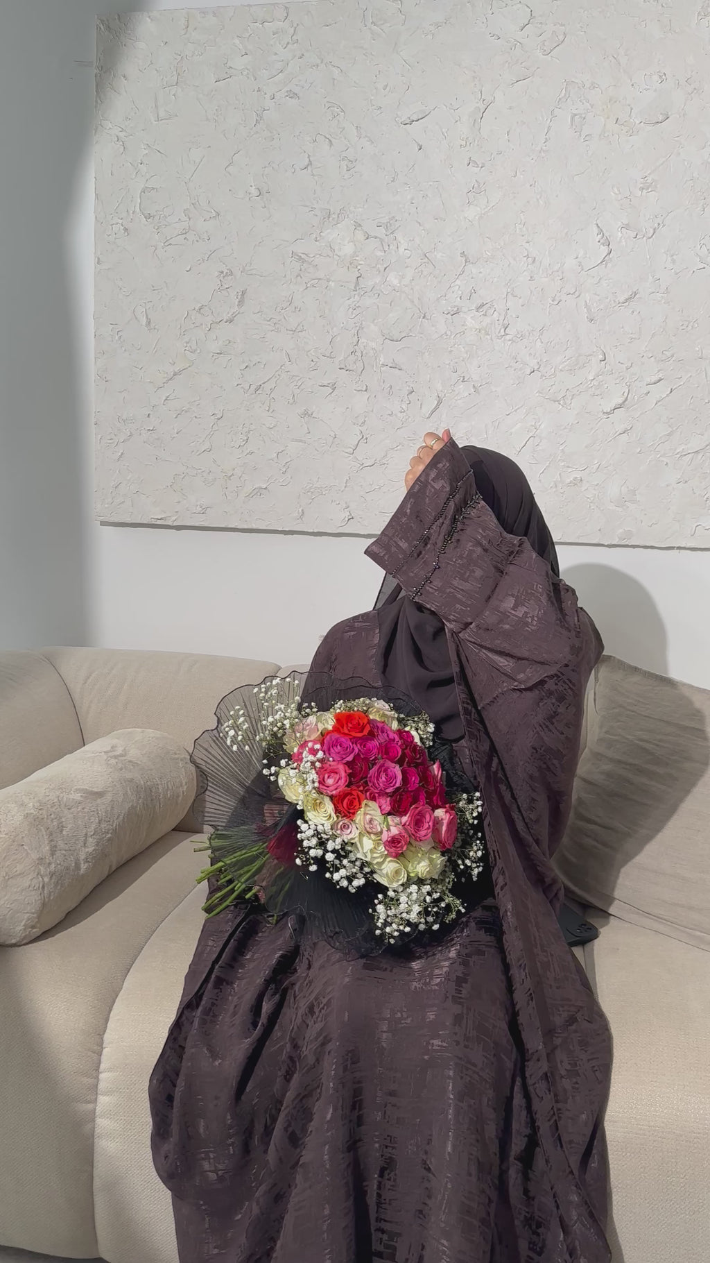 Luxe Chocolate Brown Rumaysa Abaya