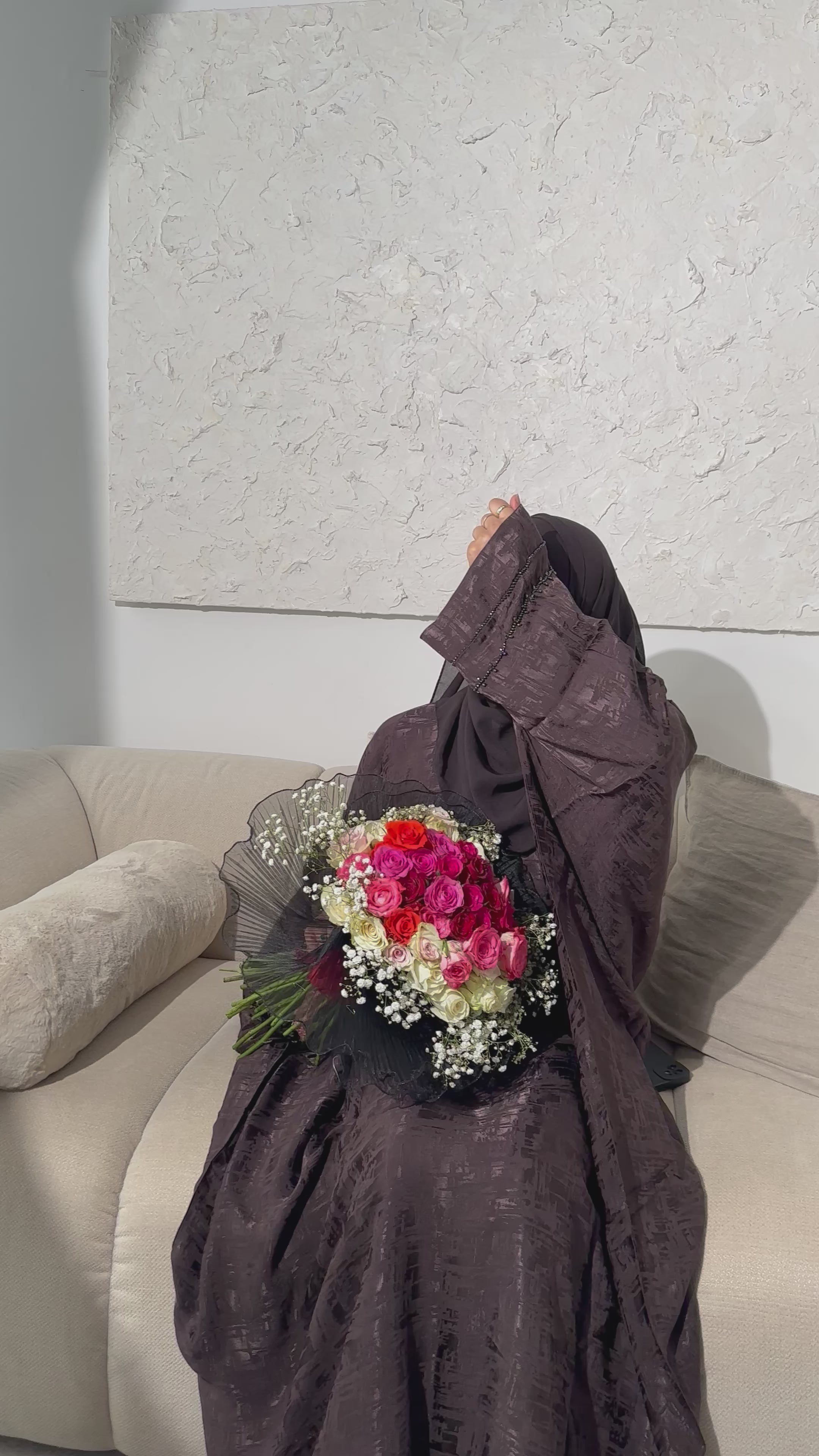 Luxe Chocolate Brown Rumaysa Abaya