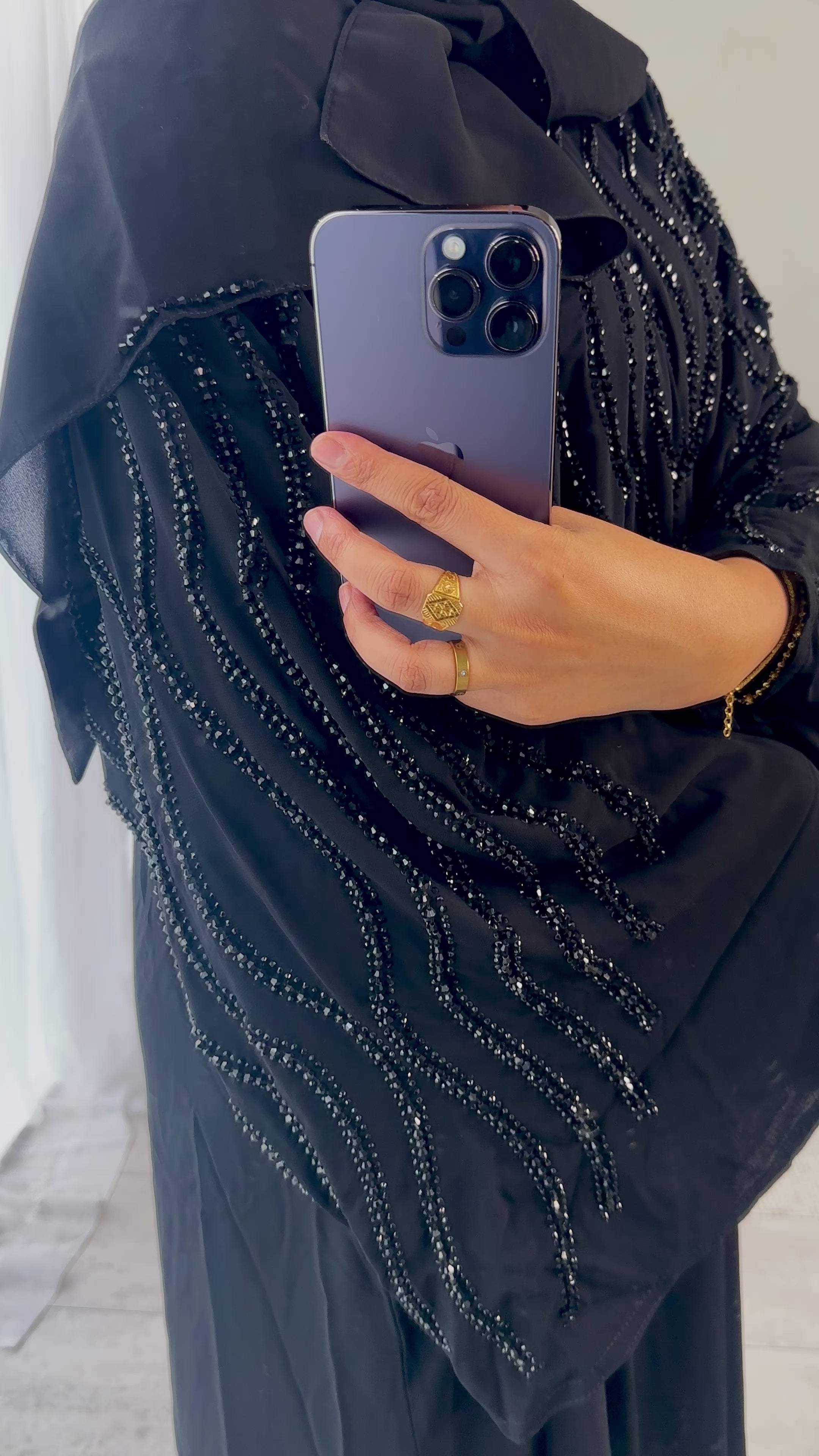 ZAHRA Luxe Beaded Abaya